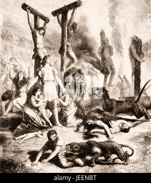 Persecution of Christians in the Roman Empire Stock Photo