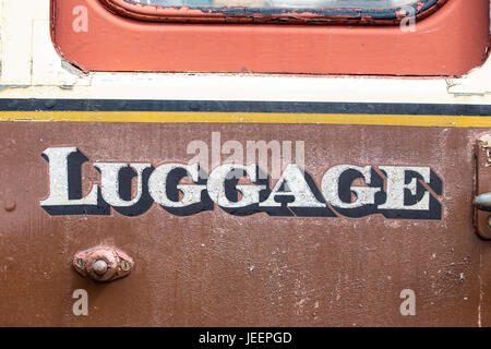 GWR railway carriage typefaces, England, UK Stock Photo