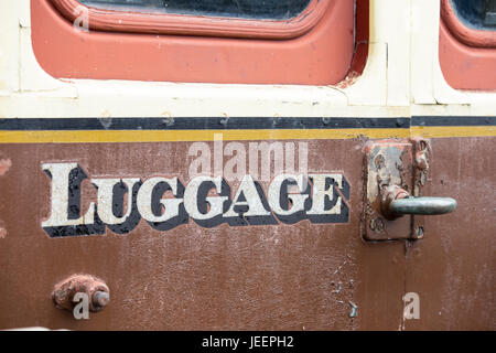GWR railway carriage typefaces, England, UK Stock Photo