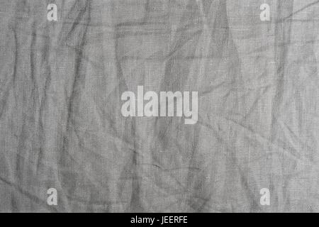 Fabric Texture, Close Up of Gray Crumpled Fabric Texture Pattern Background. Stock Photo