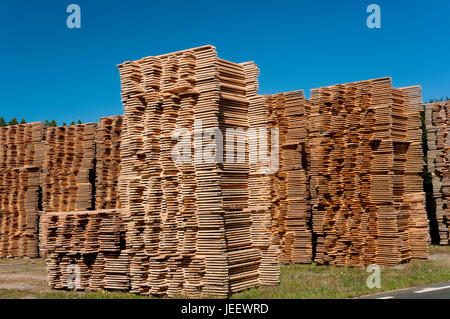 Wood industry, Morpeguite, Muxia, La Coruna province, Region of Galicia, Spain, Europe Stock Photo