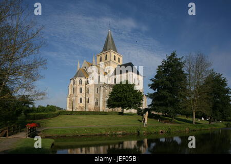 Cerisy Abbey (Abbaye de Cerisy), Cerisy-la-Forêt, Manche, Normandy Stock Photo