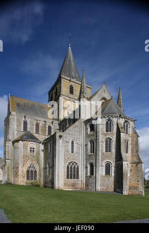 Cerisy Abbey (Abbaye de Cerisy), Cerisy-la-Forêt, Manche, Normandy Stock Photo