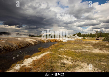 Scenery in the Yellowstone national park, Landschaft im Yellowstone Nationalpark Stock Photo