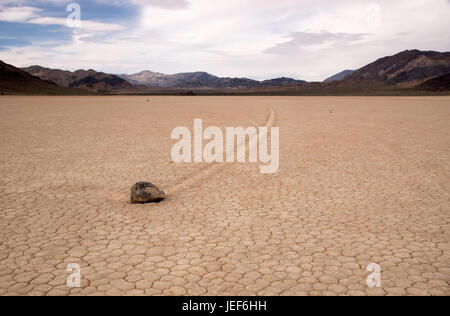 The walking rocks of the Racetrack Playa leave tracks of movements over ...