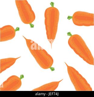 Vegetable carrot on white Stock Vector