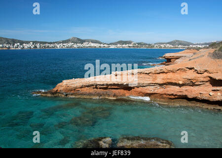 Attika is a peninsula or a historical scenery in medium Greek's country with the principal place Athens. Today in her lies the Greek region of Attika. Stock Photo