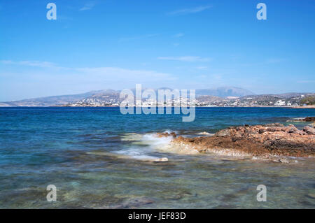 Attika is a peninsula or a historical scenery in medium Greek's country with the principal place Athens. Today in her lies the Greek region of Attika. Stock Photo