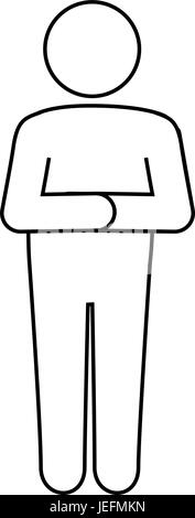 man standing icon over white background vector illustration Stock ...