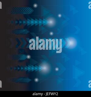 arrow background with lightning effect, technology concept Stock Vector