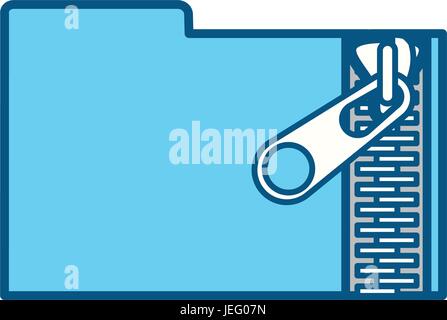 metallic zipper symbol Stock Vector
