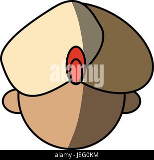 Indian ethic man cartoon Stock Vector