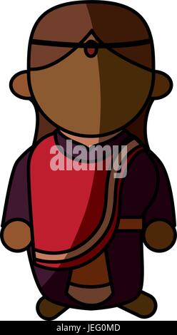 Indian ethic man cartoon Stock Vector