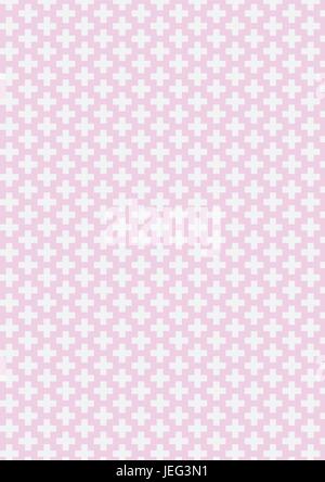 plus, add, positive cross pattern on pink background for wallpaper Stock Vector