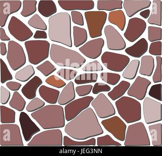 brown, gray and orange stone texture for floor, wall or background Stock Vector