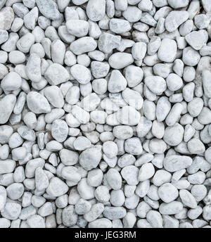 white pebble stone texture and background - Stock Photo