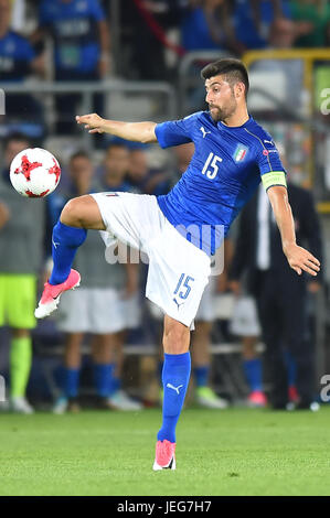 Marco Benassi during the UEFA European Under-21 match between Italy and Germany on June 24, 2017 in Krakow, Poland. (Photo by MB Media) Stock Photo