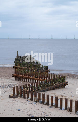 caister sea defence Stock Photo