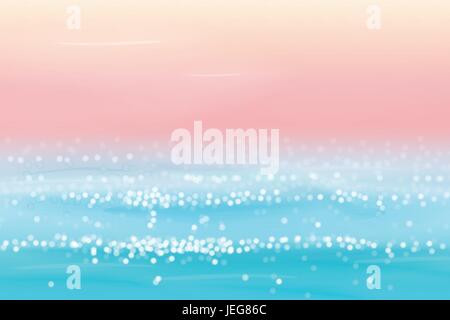 Sea view in realistic style Stock Vector