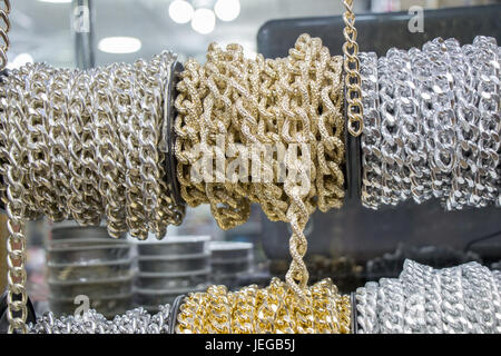 Rolls Of Decorative Chains In View Stock Photo, Picture and Royalty Free  Image. Image 100099160.