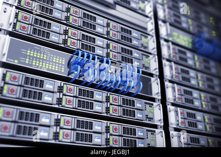 Database and connect server. 3d illustration Stock Photo