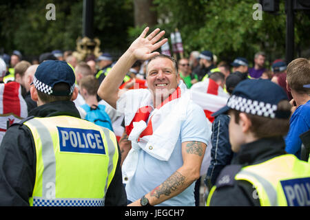 London, UK. 24th June, 2017. Members of the English Defence League march in central London. Credit: Mark Kerrison/Alamy Live News Stock Photo
