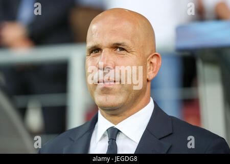Cracow, Poland. 21st June, 2017. Italian head coach Luigi di Biagio during the men's U21 European Championship group stage match between Italy and Germany taking place in Cracow, Poland, 21 June 2017. Photo: Jan Woitas/dpa-Zentralbild/dpa/Alamy Live News