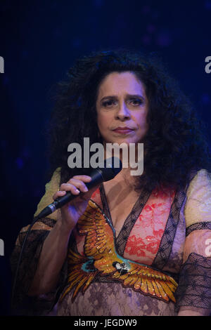 The singer Gal Costa performs the recording of the DVD 'Estratosférica' at Casa Natura Musical, west side of São Paulo, on Friday, June 23. (PHOTO: CIÇA NEDER/BRAZIL PHOTO PRESS) Stock Photo