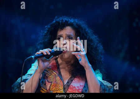 The singer Gal Costa performs the recording of the DVD 'Estratosférica' at Casa Natura Musical, west side of São Paulo, on Friday, June 23. (PHOTO: CIÇA NEDER/BRAZIL PHOTO PRESS) Stock Photo