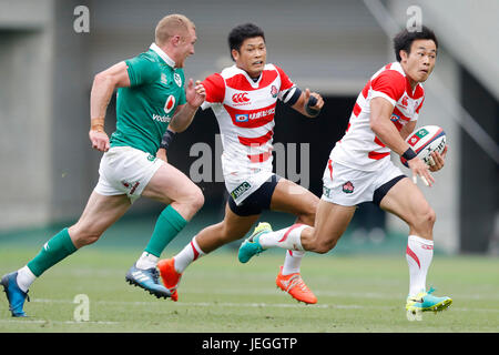 Tokyo, Japan. 24th June, 2017. Kenki Fukuoka (JPN) Rugby : Lipovitan D Challenge 2017, Rugby test match between Japan 13-35 Ireland at Ajinomoto Stadium in Tokyo, Japan . Credit: Yusuke Nakanishi/AFLO SPORT/Alamy Live News Stock Photo