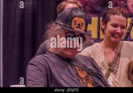 Las Vegas, USA. 24th June, 2017. Peter Mayhew interacts with fans on June 24th 2017 at the Amazing Las Vegas Comic Con at the Las Vegas Convention Center in Las Vegas, NV. Credit: The Photo Access/Alamy Live News Stock Photo