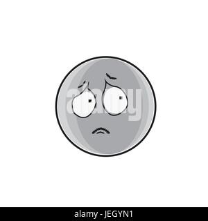 Sad Cartoon Face Expression People Emoticon Emoji Stock Vector