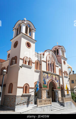 Church Hagia Trias, Agios Nikolaos, Crete, Greece Stock Photo