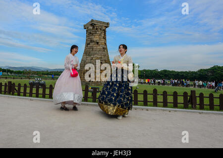 Cheomseongdae Observatory in Gyeongju Stock Photo