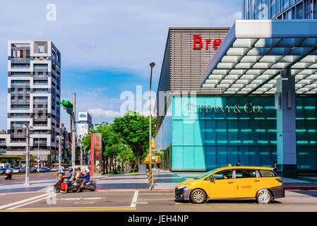 TAIPEI, TAIWAN - MAY 31: This is a view of the breeze department store shopping center a popular shopping mall in the Xinyi financial district on May  Stock Photo