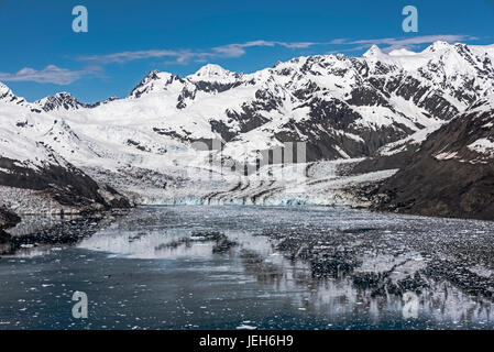 Aerial view of main branch Columbia Glacier, Prince William Sound, South-central Alaska; Alaska, United States of America Stock Photo