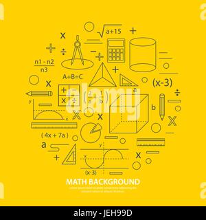 math icon background Stock Vector