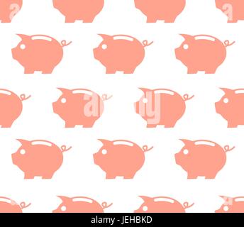 Seamless pattern with piggy bank Stock Vector
