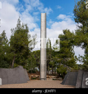 Pillar of Heroism, Yad Vashem; Jerusalem, Israel Stock Photo