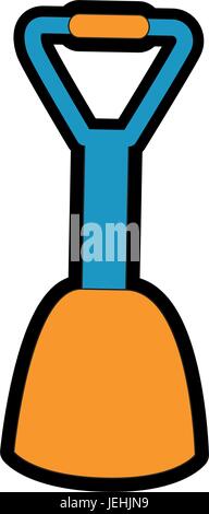 shovel icon over white background colorful design vector illustration Stock Vector