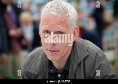 Matthew Carr, writer, journalist and broadcaster, author of 'Blood and Faith: the Purging of Muslim Spain '  , appearing at the 2017 Hay Festival of Literature and the Arts, Hay on Wye, Wales UK Stock Photo