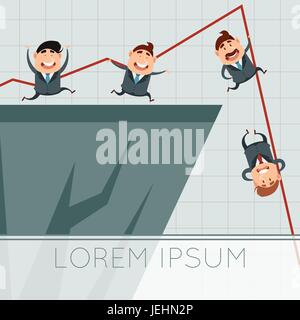 Business concept about crisis2 Stock Vector