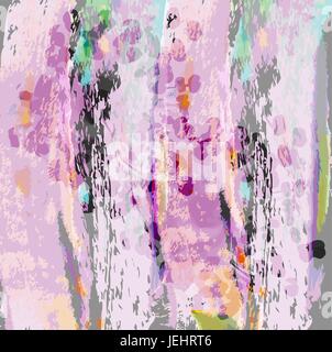 Purple silk curtains flowing material with abstract flowers. Draping for curtains and sheets. Stock Vector