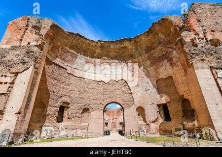 Terme di Caracalla or The Baths of Caracalla in Rome, Italy, were the city's second largest Roman public baths, or thermae Stock Photo