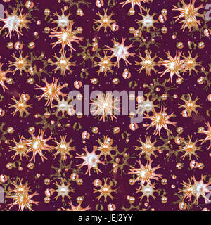 Flowers and Balls Pattern Stock Photo