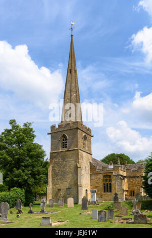 St Michaels and All Angels parish church, Stanton, Cotswolds Village, UK Stock Photo