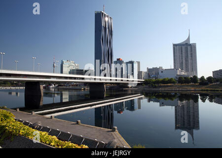 Donau City Vienna with DC Tower 1 Stock Photo