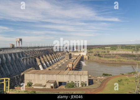 Itaipu Dam View from Brazilian Border Stock Photo