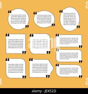 modern quote text template design elements Stock Vector