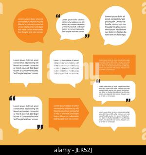 modern quote text template design elements Stock Vector